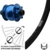 28/29 Zoll Vorderrad Mit Nabendynamo Son 28-15 Blau Eloxiert Ryde Andra 30 Disc
