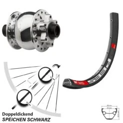 Dt-swiss 26 Zoll Vorderrad DT Swiss 533 D Son 28-15 Nabendynamo Rot