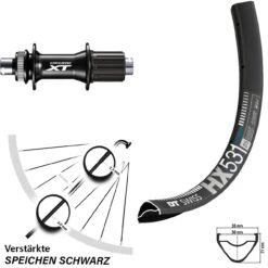 Dt-swiss 27,5+ Zoll Hinterrad DT Swiss HX 531 Mit Shimano XT Boost Nabe