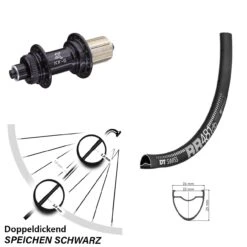 Dt-swiss Hinterrad 27,5 Zoll KX-G Nabe Schnellspanner 11-fach DT Swiss RR 481 DB Centerlock