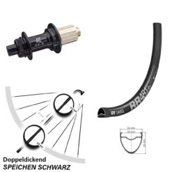Dt-swiss Hinterrad 27,5 Zoll KX-G Nabe Steckachse 12x142 Mm 11-fach DT Swiss RR 481 DB Centerlock