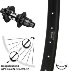 27,5+ Zoll Hinterrad DT Swiss 350 Hinterradnabe Boost Sram XD Ryde Rival 35 Disc