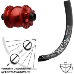 Dt-swiss Vorderes Laufrad 27,5+ Zoll DT Swiss HX 531 Son Nabendynamo Für 6-Loch