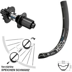 Dt-swiss 27,5+ Zoll Hinterrad DT Swiss 350 Hybrid Boost Und H 552 Felge