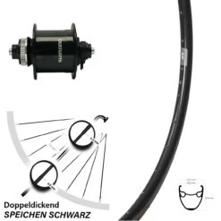 Vorderrad 28 Zoll Ryde DP 19 Dynamo Shimano DH-UR700-3D Centerlock