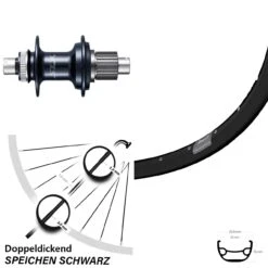 Hinterrad Ryde Rival 21 Disc Shimano SLX FH-M7110 Microspline 12x142 Mm