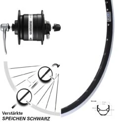 Fahrrad Nabendynamolaufrad Shimano DH-3N31-QR Ryde ZAC 421 28 Zoll