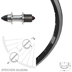 Novatec7-Fach Ryde ZAC 19 Hinterrad 26 Zoll