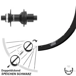 27,5 Zoll Hinterrad Shimano FH-MT410 Ryde Rival 19 Microspline 12-fach
