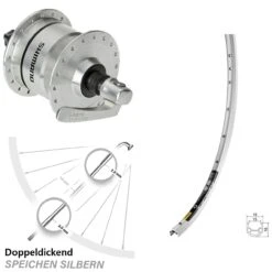 Vorderrad 28 Zoll Mavic Open Elite Silbern Shimano DH-3N72 Rennrad