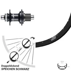 Shimano FH-M8110 Ryde Rival 21 Hinterrad 28/29 Zoll Für Steckachse