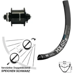Dt-swiss 29 Zoll Vorderrad Mit Nabendynamo DT Swiss HX 491 Shimano DH-UR700 Centerlock