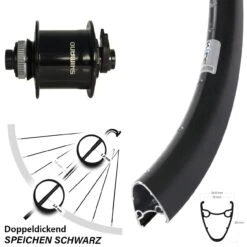 Nabendynamo Shimano 12x100 Mm Ryde Dutch 19 Vorderrad 28 Zoll