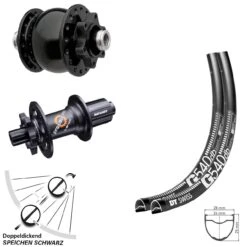 Dt-swiss Laufradsatz 28 Zoll G 540 DT Swiss 350 Steckachse 100/142 Mm 11-fach Dynamo Son 28-12