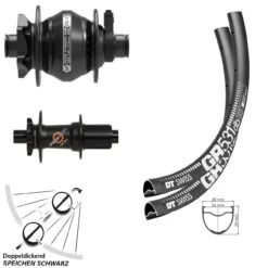 Dt-swiss Laufradsatz GR 531 DT Swiss 350 Steckachse 100/142 Mm 11-fach Dynamo Shutter PD-7 Disc