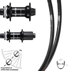 28 Zoll Laufradsatz Ryde DP 19 Disc Shimano 105 Steckachse 12/100 12/142 Mm Centerlock