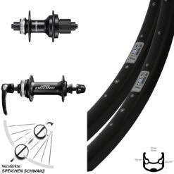 Laufradsatz 28/29 Zoll Ryde Andra 30 Shimano Deore MT 500 Micro Spline 12-fach