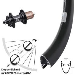 Ryde Dutch 19 Disc-Hinterrad 28-29 Zoll Mit KX-M 6-loch Nabe QR