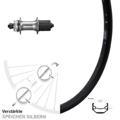 28 Zoll Hinteres Rad Ryde Andra 40 Disc Mit Shimano Alivio FH-M4050 Nabe