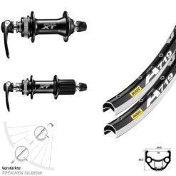Laufradsatz Mavic A 719 28 Zoll Shimano XT Centerlock Schnellspanner