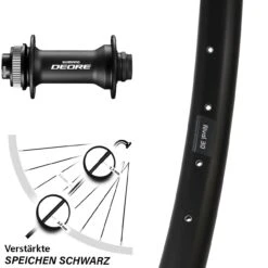 27,5+ Zoll Vorderrad Ryde Rival 30 Disc Steckachse 15x100 Mm Shimano Deore HB-M618