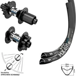 Dt-swiss 27,5 Zoll Laufradsatz DT Swiss HX 491 Nabe 350 Boost Hybrid 110/148 Mm