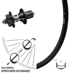 27,5 Zoll Hinterrad DT Swiss 350 Hybrid Schnellspanner Ryde Andra 40 Disc 6-Loch
