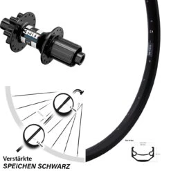 27,5 Zoll Hinterrad DT Swiss 350 Hybrid Steckachse Ryde Andra 40 Disc 6-Loch