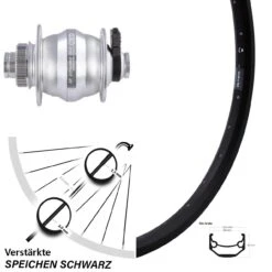 Vorderes Rad Mit Nabendynamo Shutter Precision PL-8XM 12x100 Ryde Andra 40 Disc 27,5 Zoll