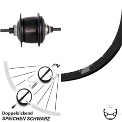 27,5 Zoll Ryde Rival 19 Disc Hinterrad Shimano SG-C6001-8D