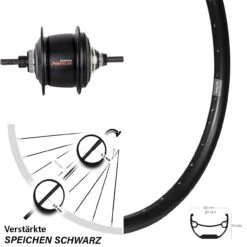 27,5 Zoll Ryde Andra 29 Disc Shimano SG-C6001-8-Gang Hinterrad