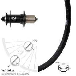 27,5 Zoll Hinterrad Ryde Andra 40 Disc Mit Novatec D042 Nabe