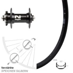 Ryde Andra 40 Disc Vorderrad 28-29 Zoll Novatec D041SB Schnellspanner