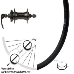 20 Zoll Vorderrad Ryde Andra 40 Disc Mit Novatec Nabe 5/100 Mm