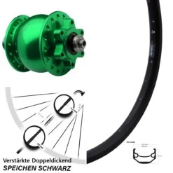Ryde Andra 40 Vorderrad 28/29 Zoll Mit Son 28 Nabendynamo Grün 6-Loch