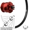 Ryde Vorderrad Andra 29 27,5 Zoll Nabendynamo Son 28 Rot 6-Loch