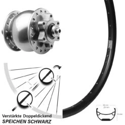 Ryde Vorderrad Andra 29 27,5 Zoll Nabendynamo Son 28 6-Loch