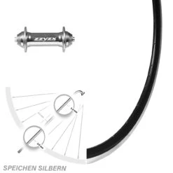 Ryde DP16 Vorderrad 28 Zoll Mit Formula ZZYZX TS 91 Silbern