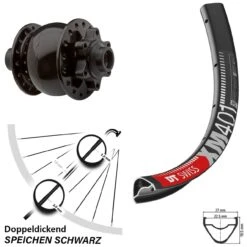 Dt-swiss Vorderrad Mit Nabendynamo SON 28-15 DT Swiss XM 401 29 Zoll 6-Loch