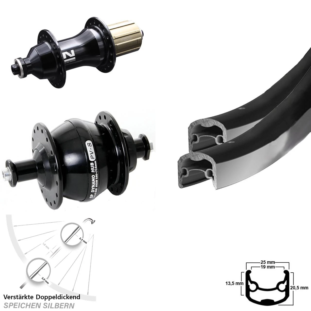 Ryde Andra 30 Laufradsatz 28 Zoll Mit Novatec F162SB Shutter Precision PV-8