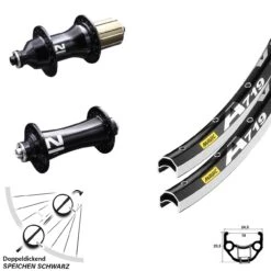 Laufradsatz 28 Zoll Mavic A 719 Felgenbremse 100/135 Mm Novatec A141 F162