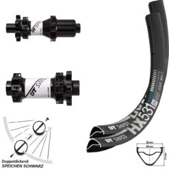 Dt-swiss 29 Zoll Laufradsatz Straightpull X1900 DT Swiss HX 531 Steckachse 100x142 Mm