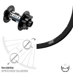 DT Swiss 350 Boost Hybrid Ryde Rival 23 Vorderrad 29 Zoll 6-Loch