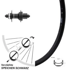 Ryde Andra 40 Disc Hinterrad 27,5 Zoll Mit Shimano FH-MT401 Micro Spline 5/135 Mm