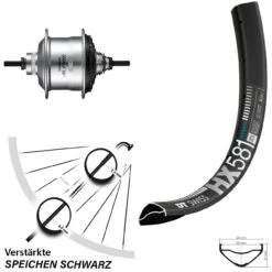 Dt-swiss 27,5 Zoll DT Swiss HX 581 Hinterrad Mit Shimano Alfine Silbern 11-Gang