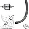 Dt-swiss 28 Zoll Hinterrad DT Swiss HX-491 Shimano Alfine Silbern 11-Gang SG-S7001