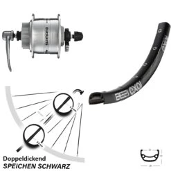 Vorderrad 27,5 Zoll Exal BE 21 Shimano DH-3D32-QR Für Schnellspanner