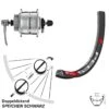Dt-swiss Vorderrad Mit Nabendynamo Shimano DH-3D32-QR DT Swiss 533 D 27,5 Zoll Für 6-Loch