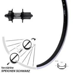 26 Zoll Shimano Deore Hinterrad Ryde Andra 40 6-Loch Mit Bremsflanke