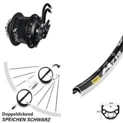 Mavic A 719 Hinterrad 28 Zoll Rohloff Speedhub CC OEM2 Schwarz